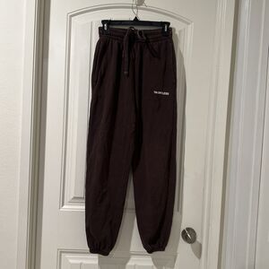 Talentless Women's Mid Rise Ankle Crop Jogger Sweatpants Coco Brown Sz XS